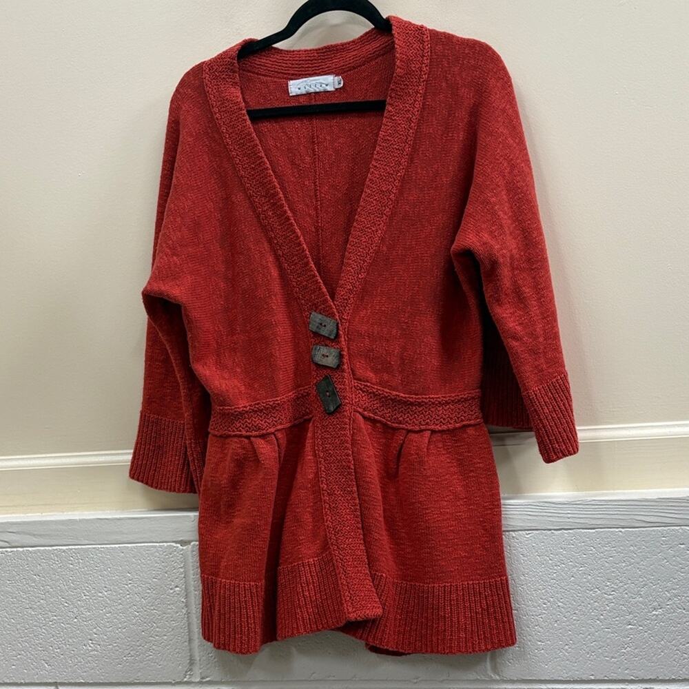 Willow XL Red button front cardigan sweater